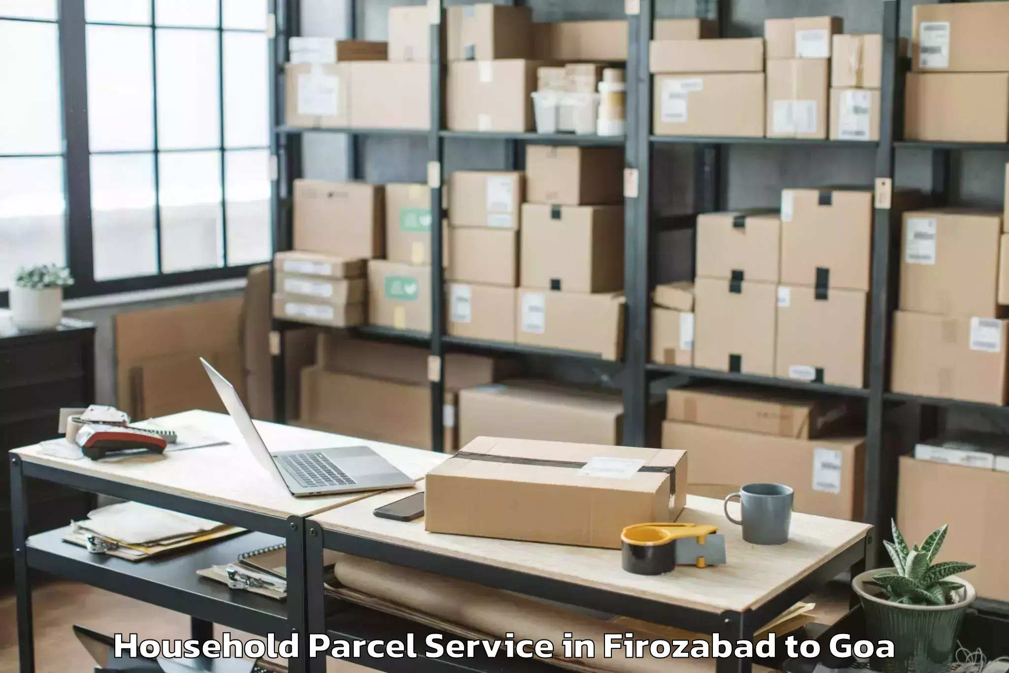 Hassle-Free Firozabad to Tiswadi Household Parcel